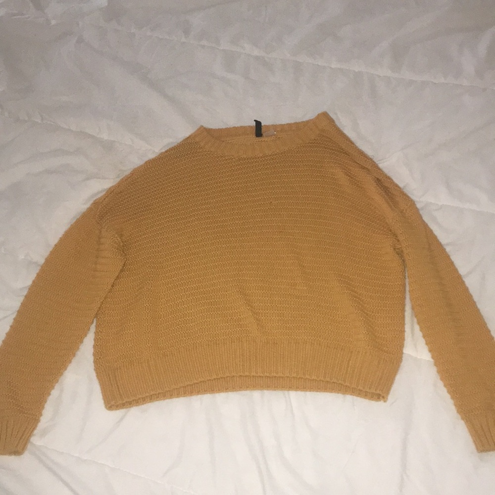 Large Mustard Knit Sweater